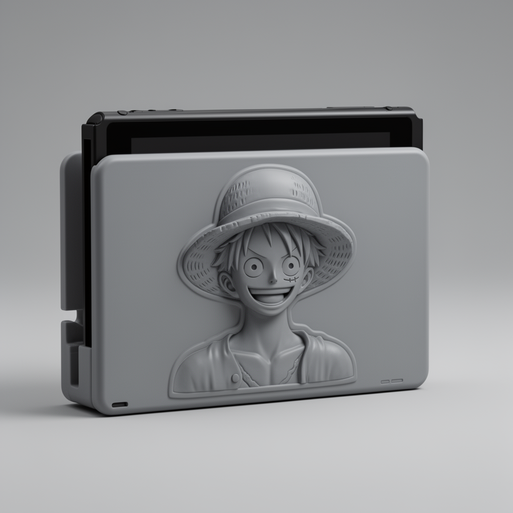 Luffy Nintendo Switch Dock Cover STL – Free 3D Print Model | Remeshy