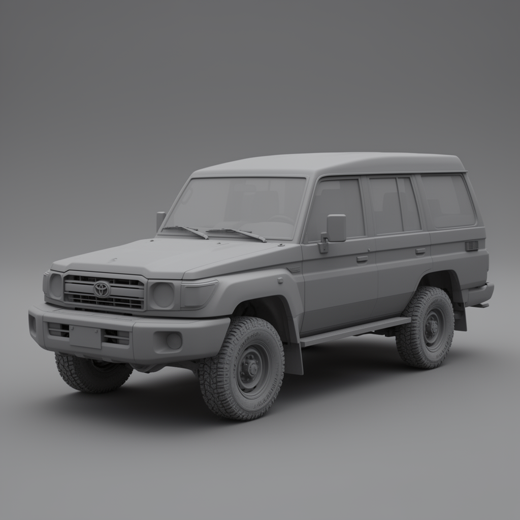 Toyota Land Cruiser LC76 Model STL – Free 3D Print Model | Remeshy