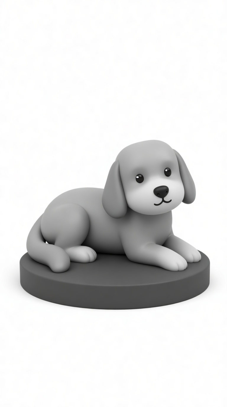 Labrador Puppy Figurine STL – Free 3D Print Model | Remeshy