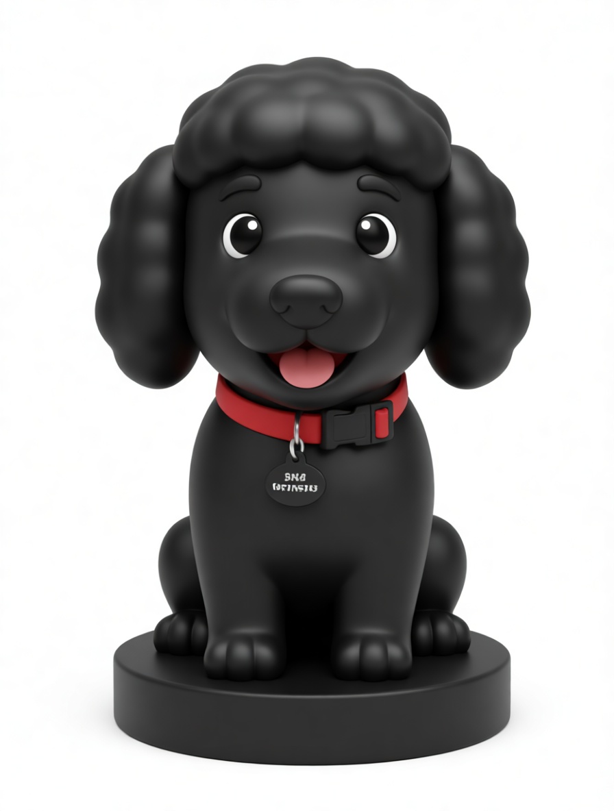 Black Poodle Figurine STL – Free 3D Print Model | Remeshy