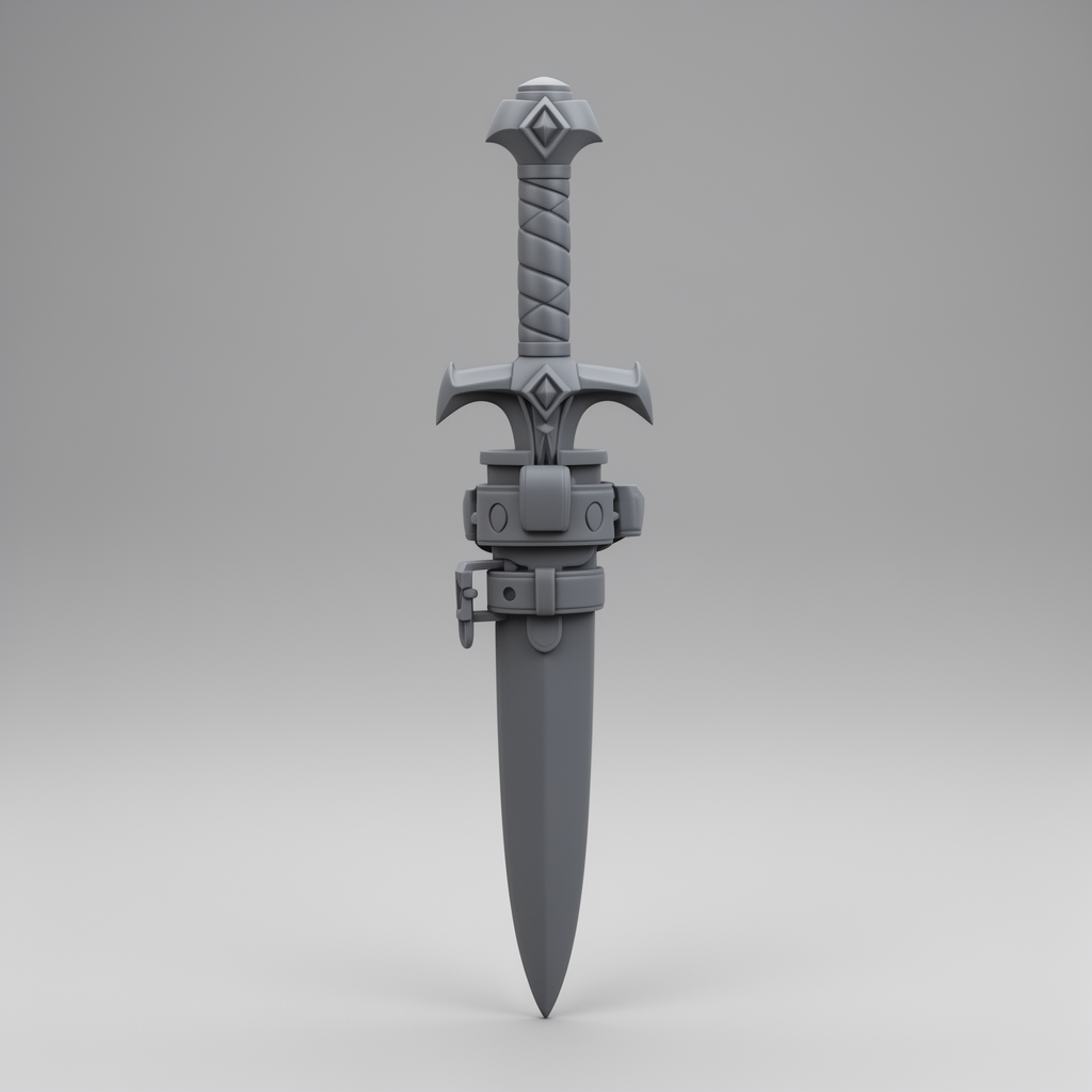 Dark Fantasy Dagger Model STL – Free 3D Print Model | Remeshy