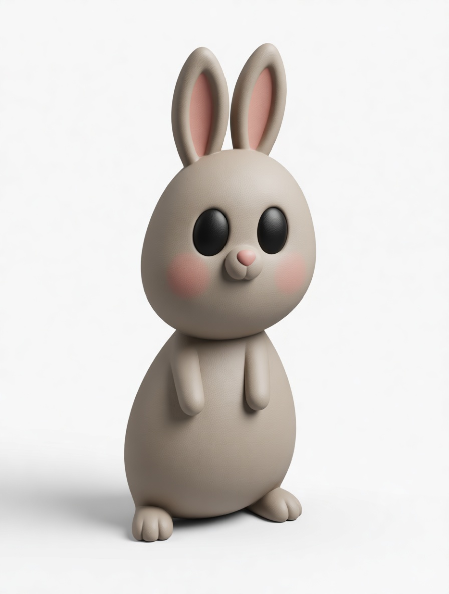 Cute Bunny Figurine STL – Free 3D Print Model | Remeshy