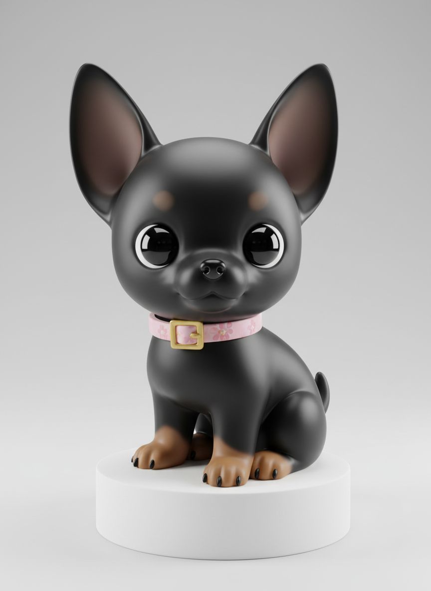 Chihuahua Dog Figurine STL – Free 3D Print Model | Remeshy