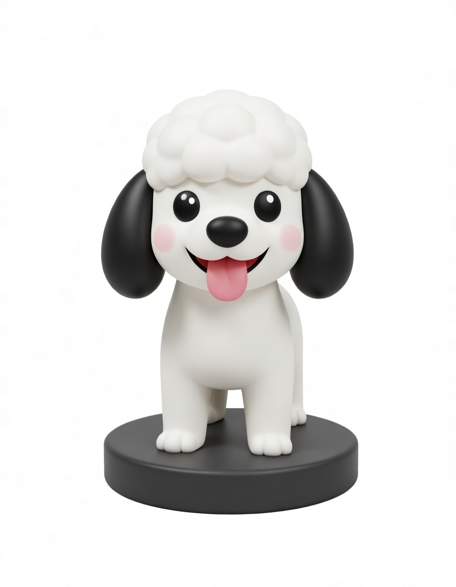 Cartoon Poodle Figurine STL – Free 3D Print Model | Remeshy