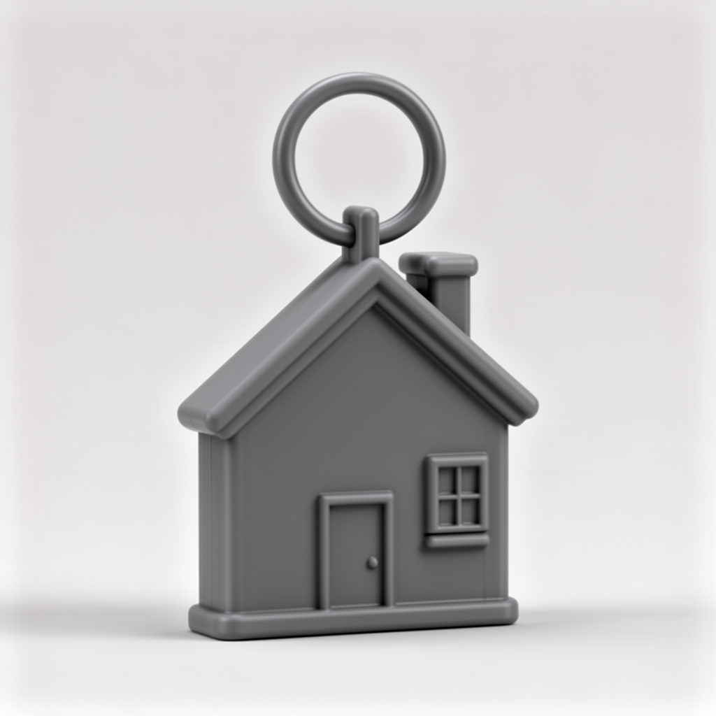 House Keychain 2D STL – Free 3D Print Model | Remeshy
