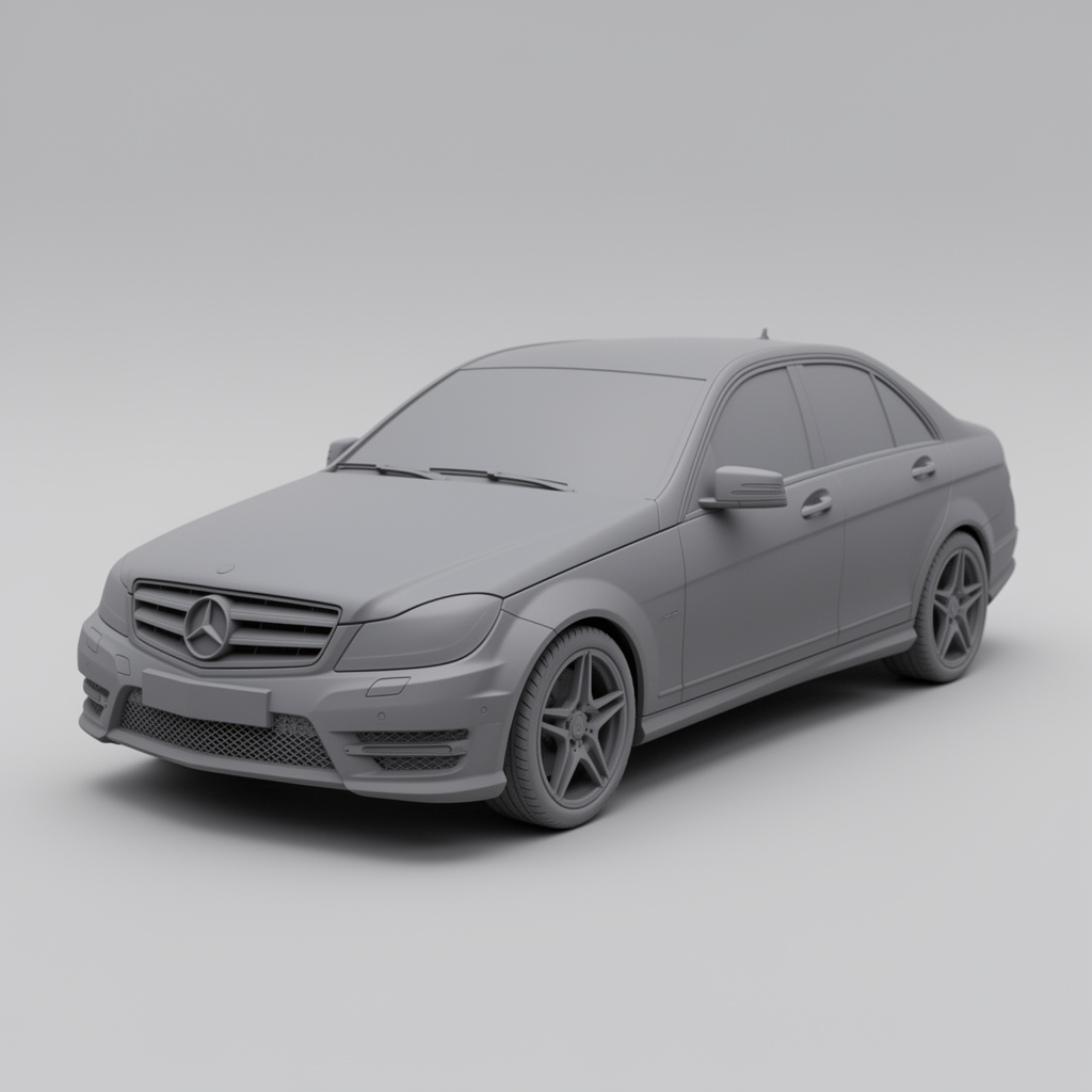 Mercedes W204 AMG Model STL – Free 3D Print Model | Remeshy