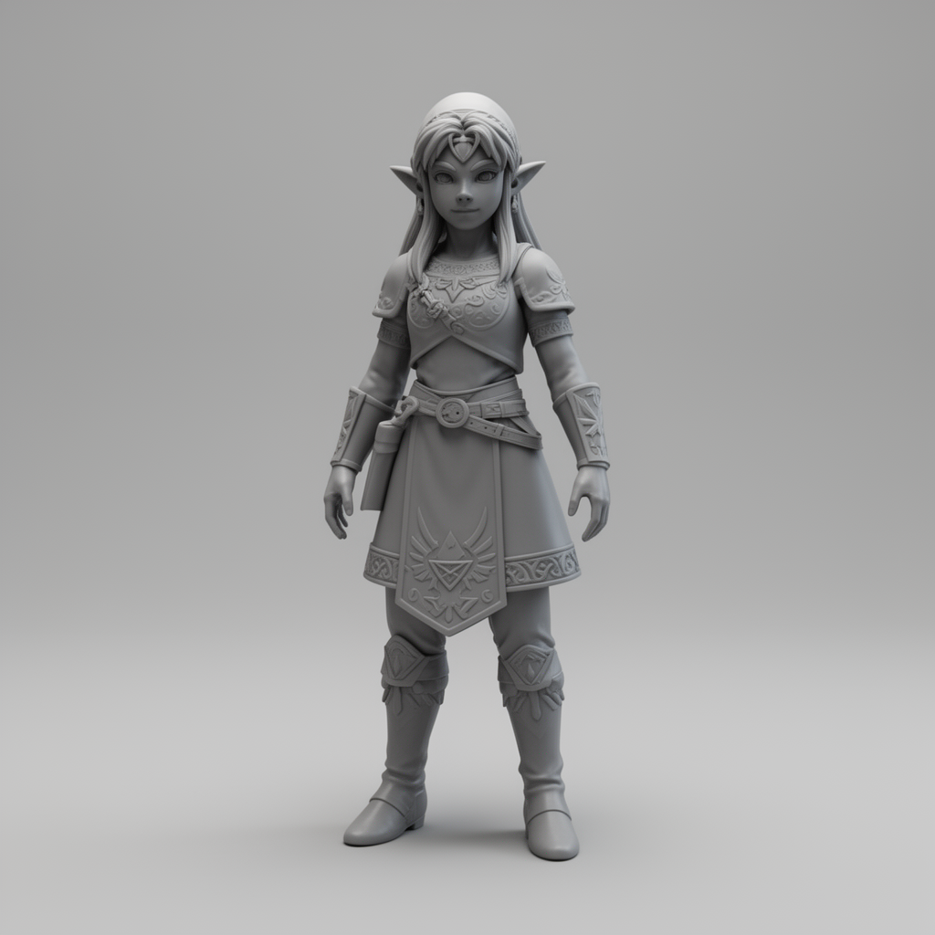 Zelda Princess Figurine STL – Free 3D Print Model | Remeshy
