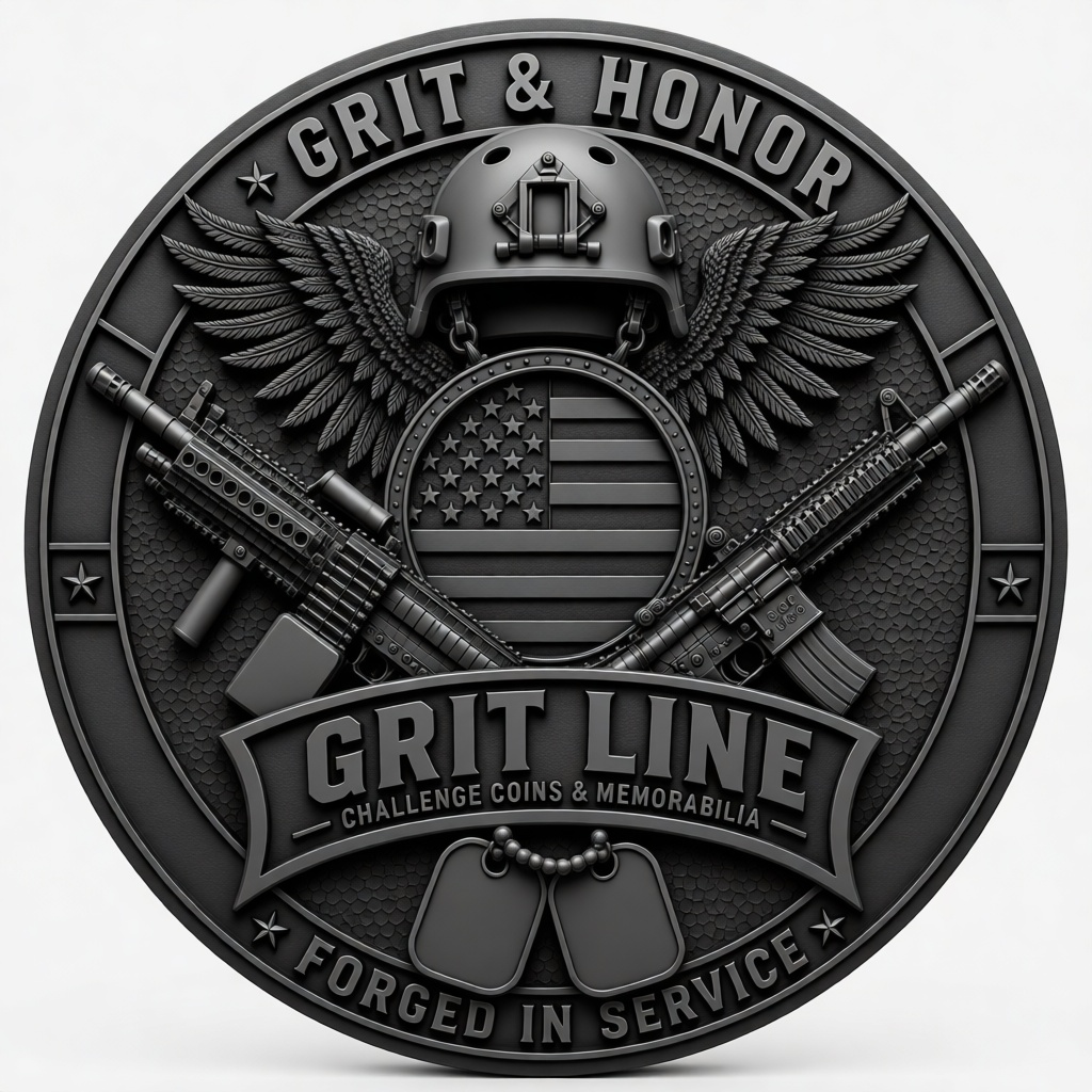 Grit Line Challenge Coin STL – Free 3D Print Model | Remeshy