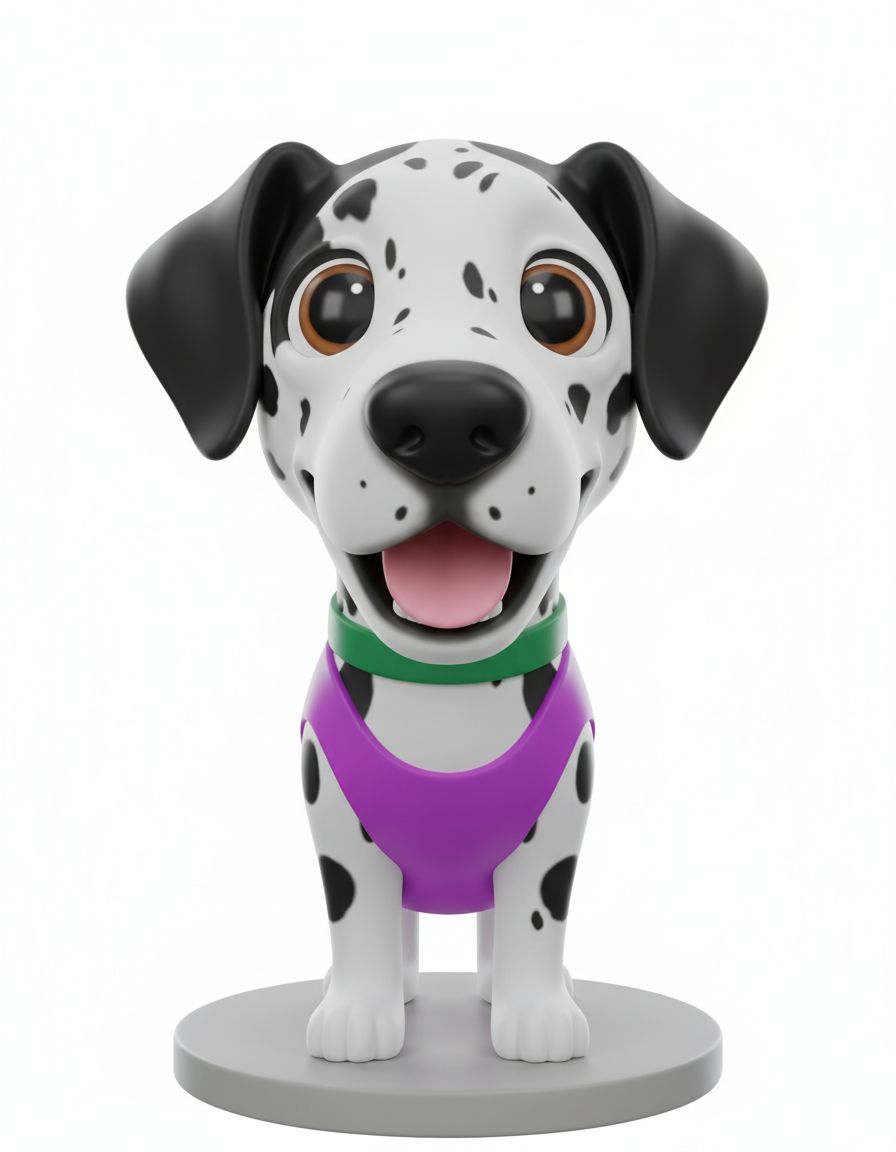 Dalmatian Dog Figurine STL – Free 3D Print Model | Remeshy