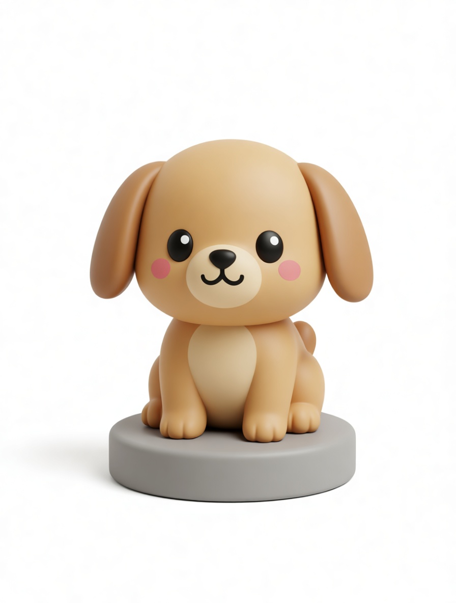 Cute Puppy Figurine STL – Free 3D Print Model | Remeshy