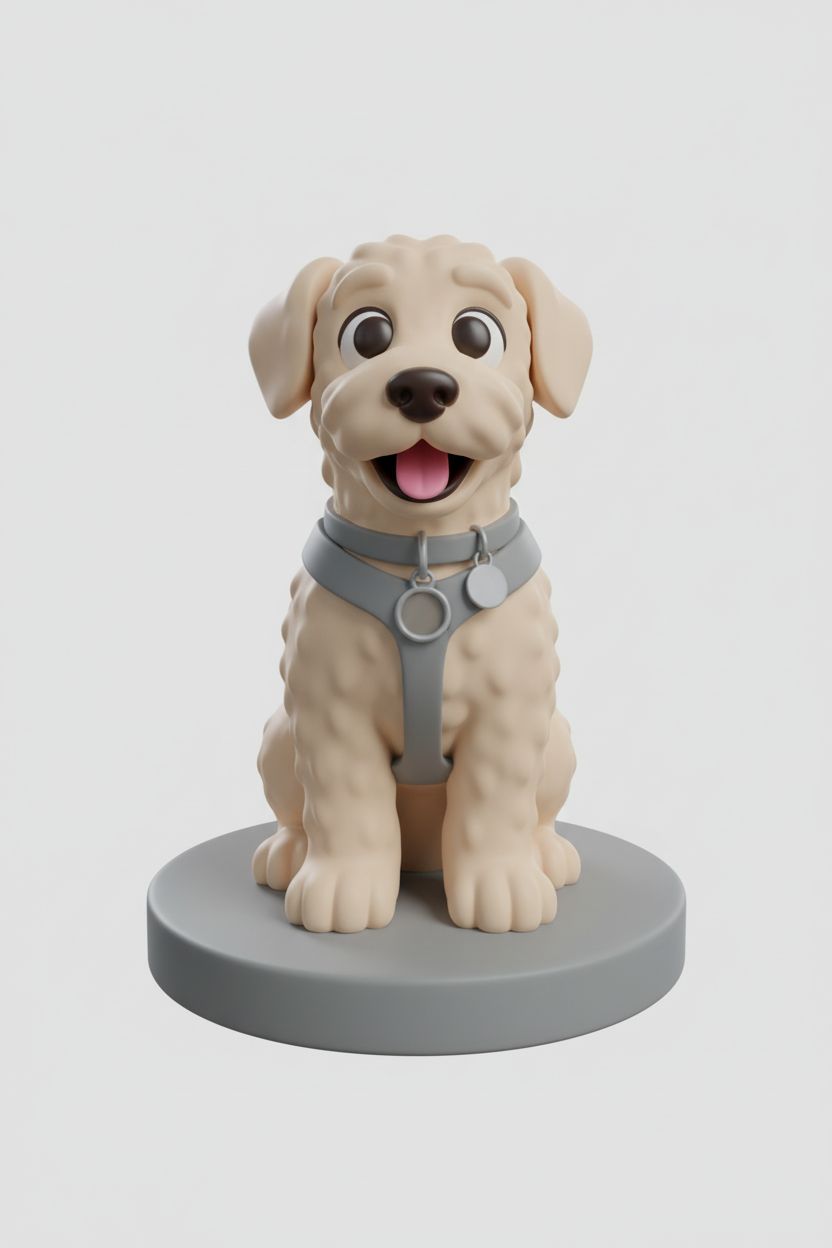 Cute Cartoon Dog Figurine STL – Free 3D Print Model | Remeshy