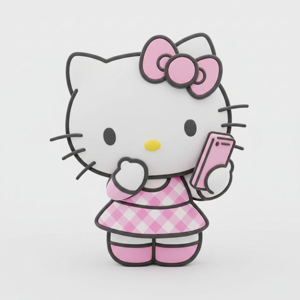 Hello Kitty Figurine STL – Free 3D Print Model | Remeshy