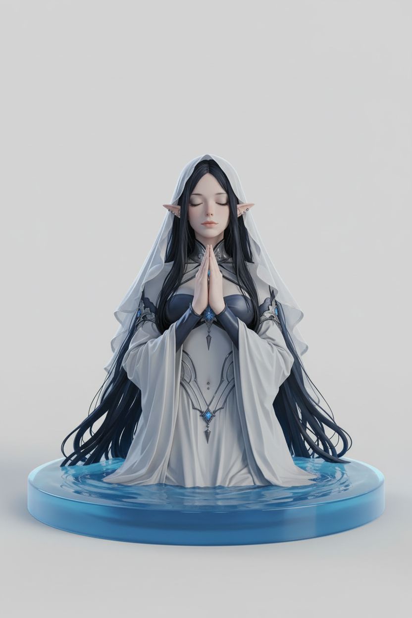 Elf Prayer Statue STL – Free 3D Print Model | Remeshy