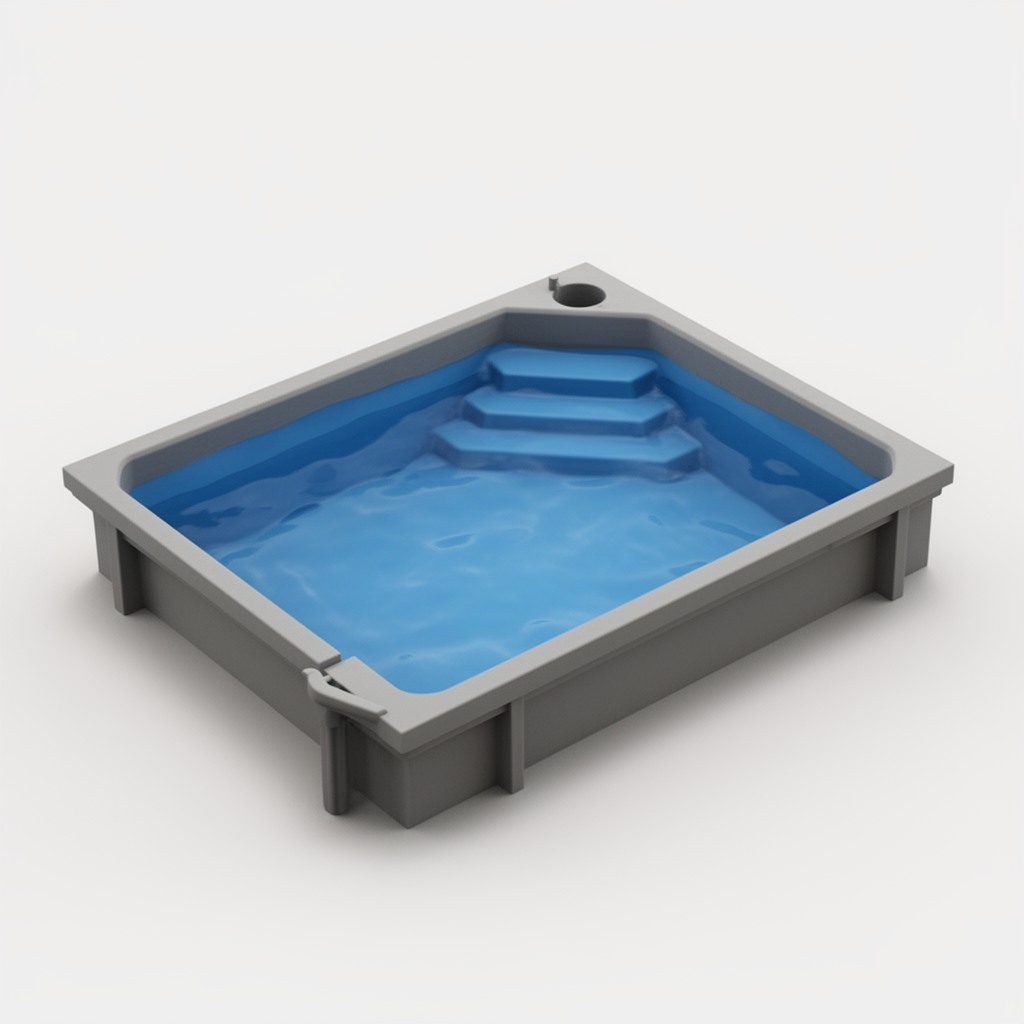 Blue Swimming Pool Insert STL – Free 3D Print Model | Remeshy