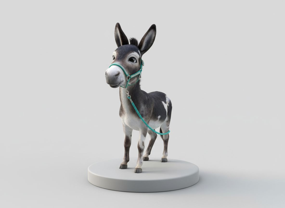 Realistic Donkey Model STL – Free 3D Print Model | Remeshy
