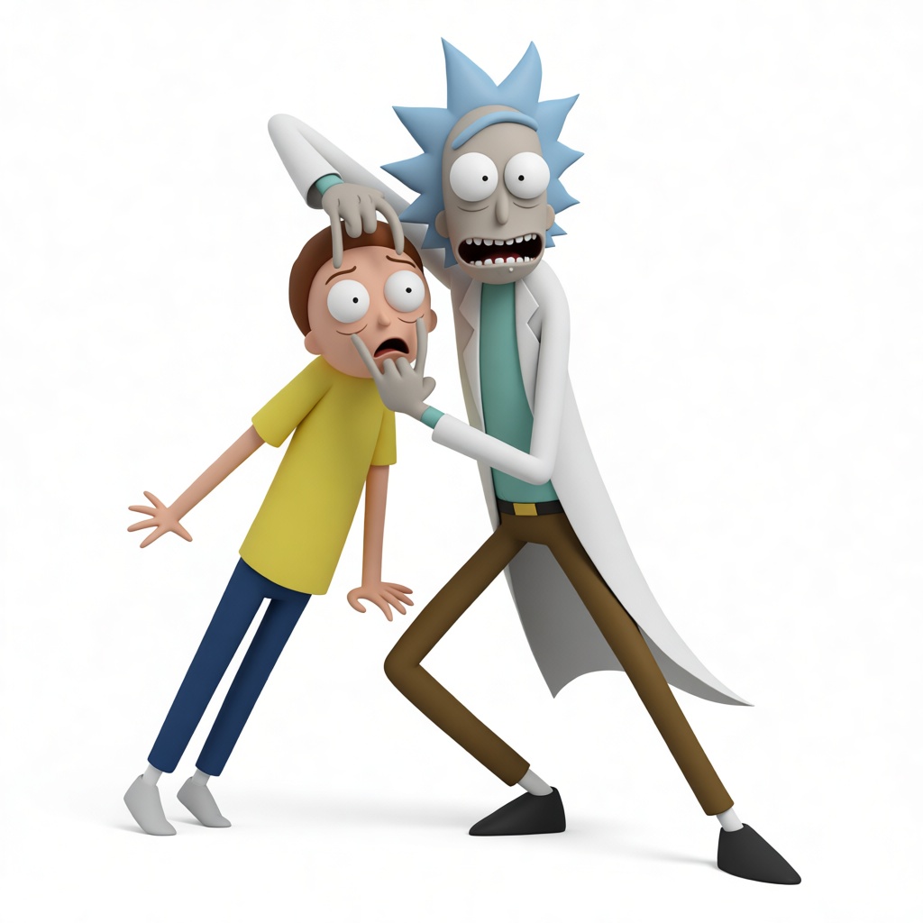 Rick and Morty Figurine STL – Free 3D Print Model | Remeshy