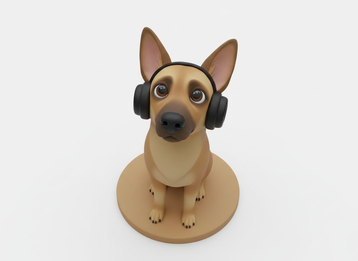 German Shepherd Dog Figurine STL – Free 3D Print Model | Remeshy