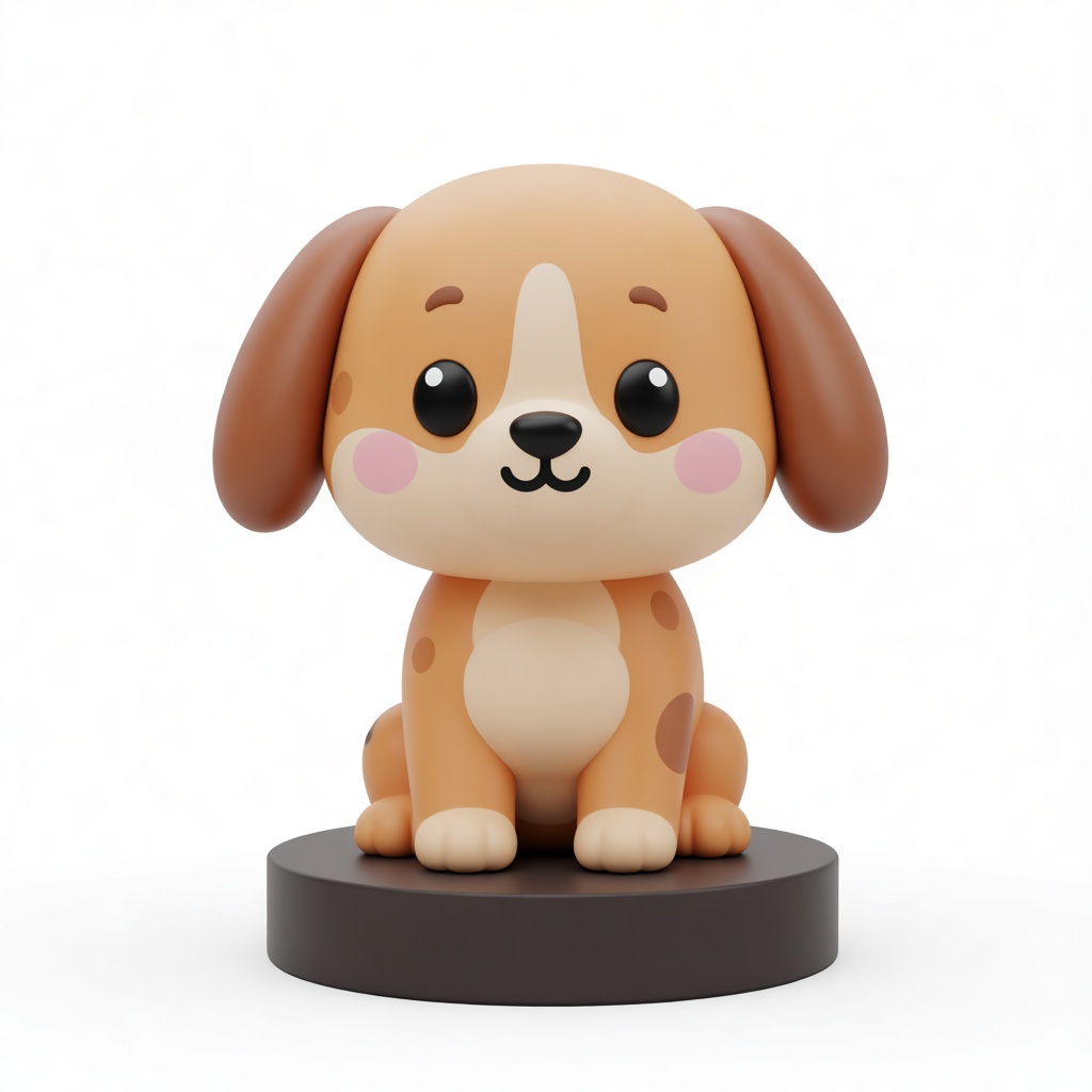 Cute Puppy Figurine STL – Free 3D Print Model | Remeshy