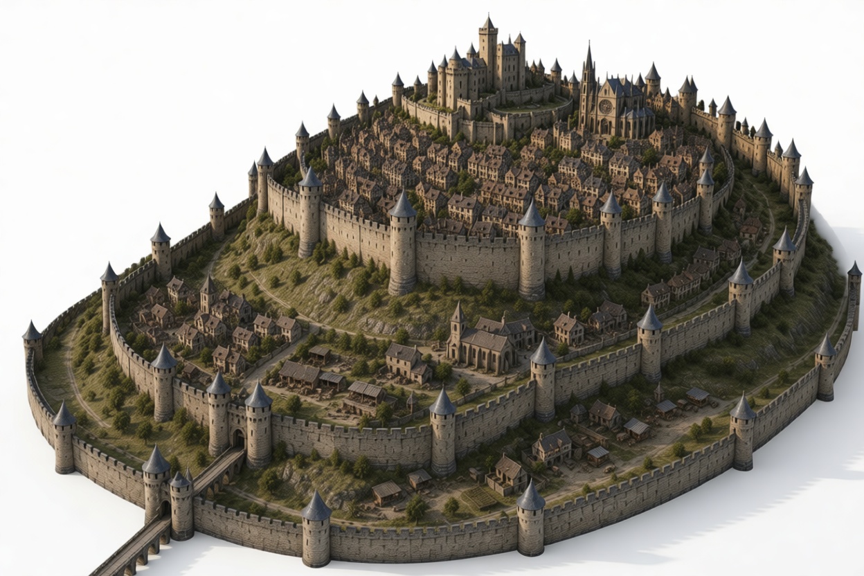 Medieval Castle Model STL – Free 3D Print Model | Remeshy
