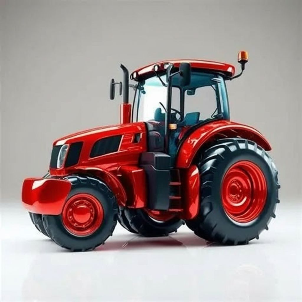 Red Farm Tractor Model STL – Free 3D Print Model | Remeshy