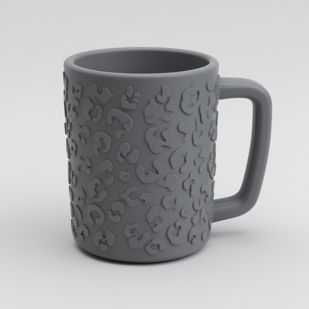 Cheetah Print Coffee Mug STL – Free 3D Print Model | Remeshy