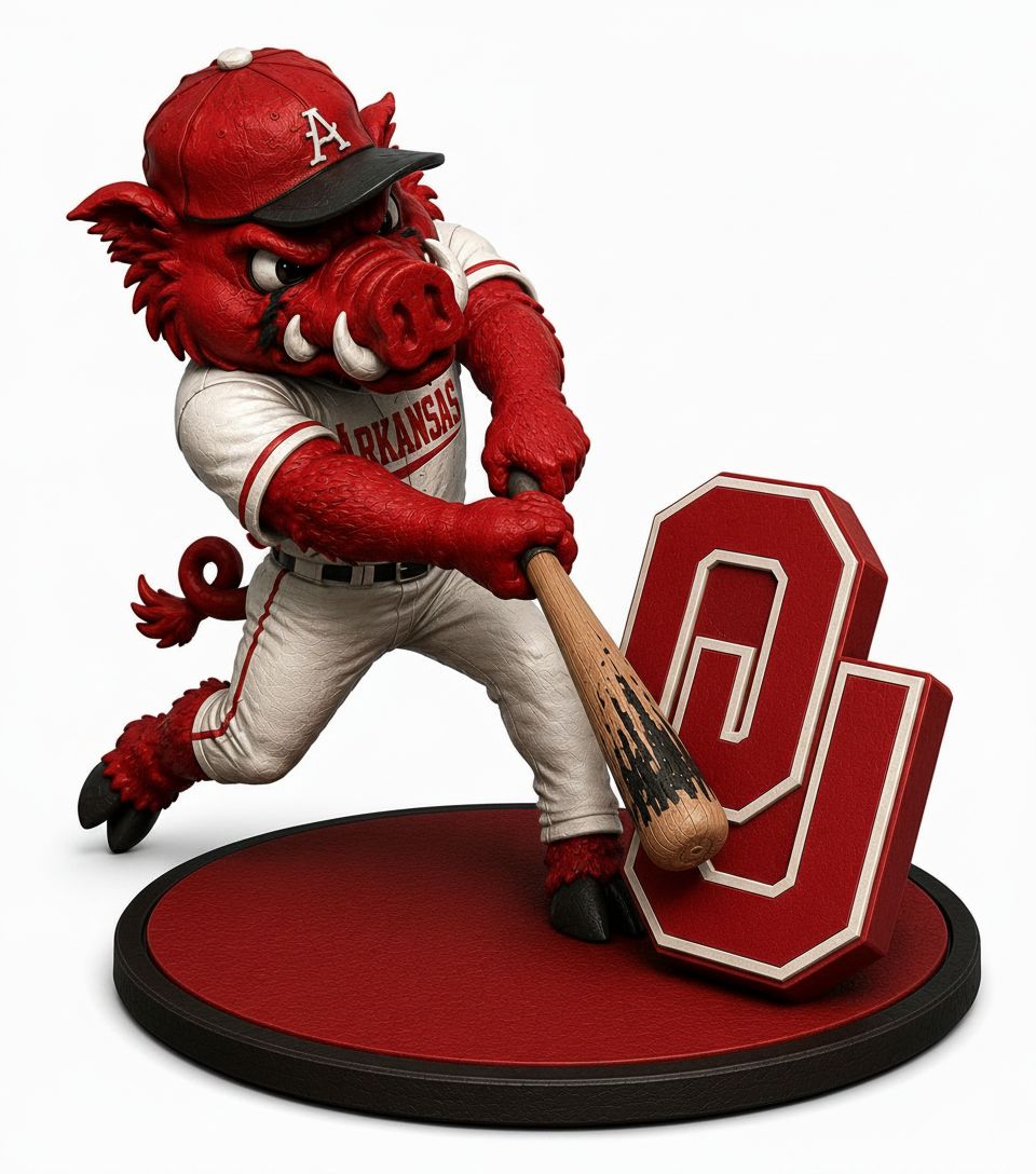 Arkansas Razorback Baseball Figurine STL – Free 3D Print Model | Remeshy
