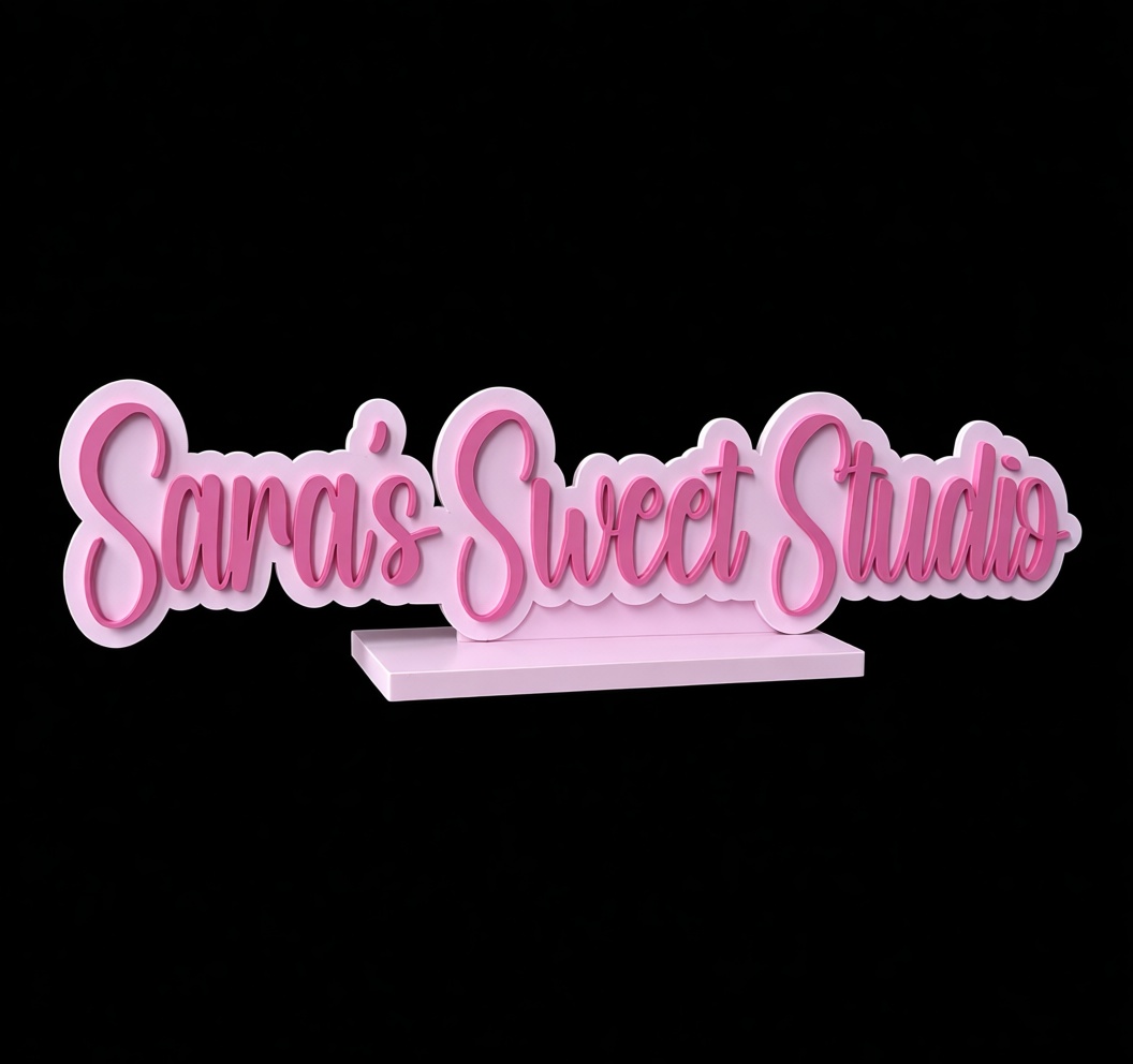 Sara's Sweet Studio Sign STL – Free 3D Print Model | Remeshy
