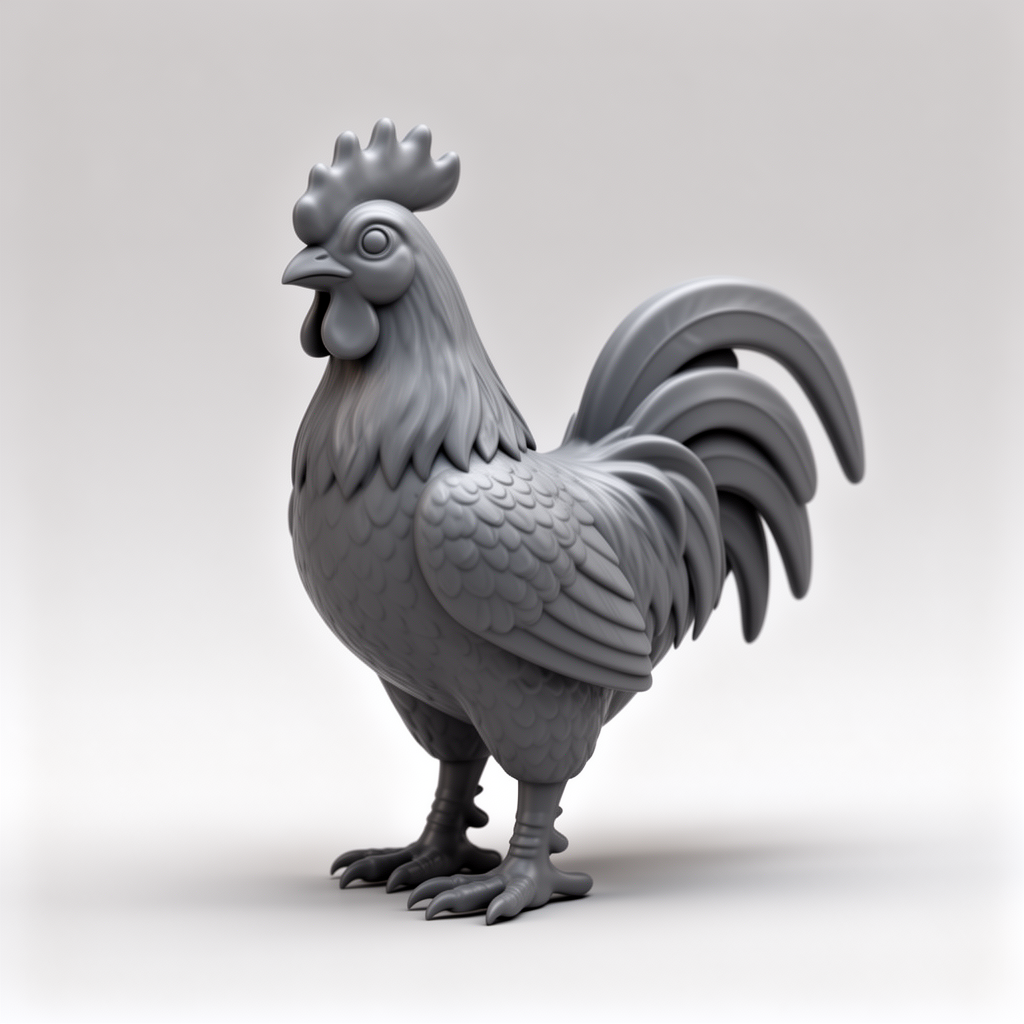 Simple Rooster Figurine STL – Free 3D Print Model | Remeshy