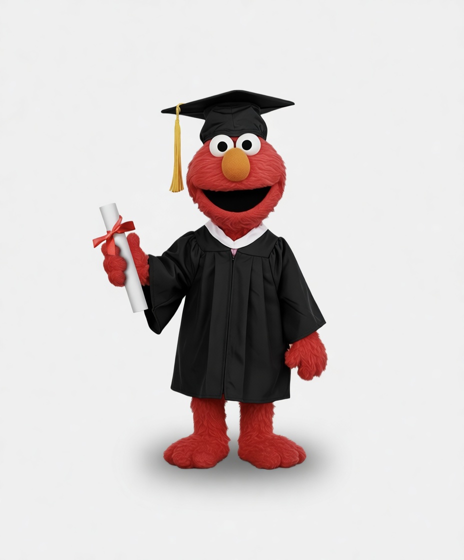 Elmo Graduation Figurine STL – Free 3D Print Model | Remeshy