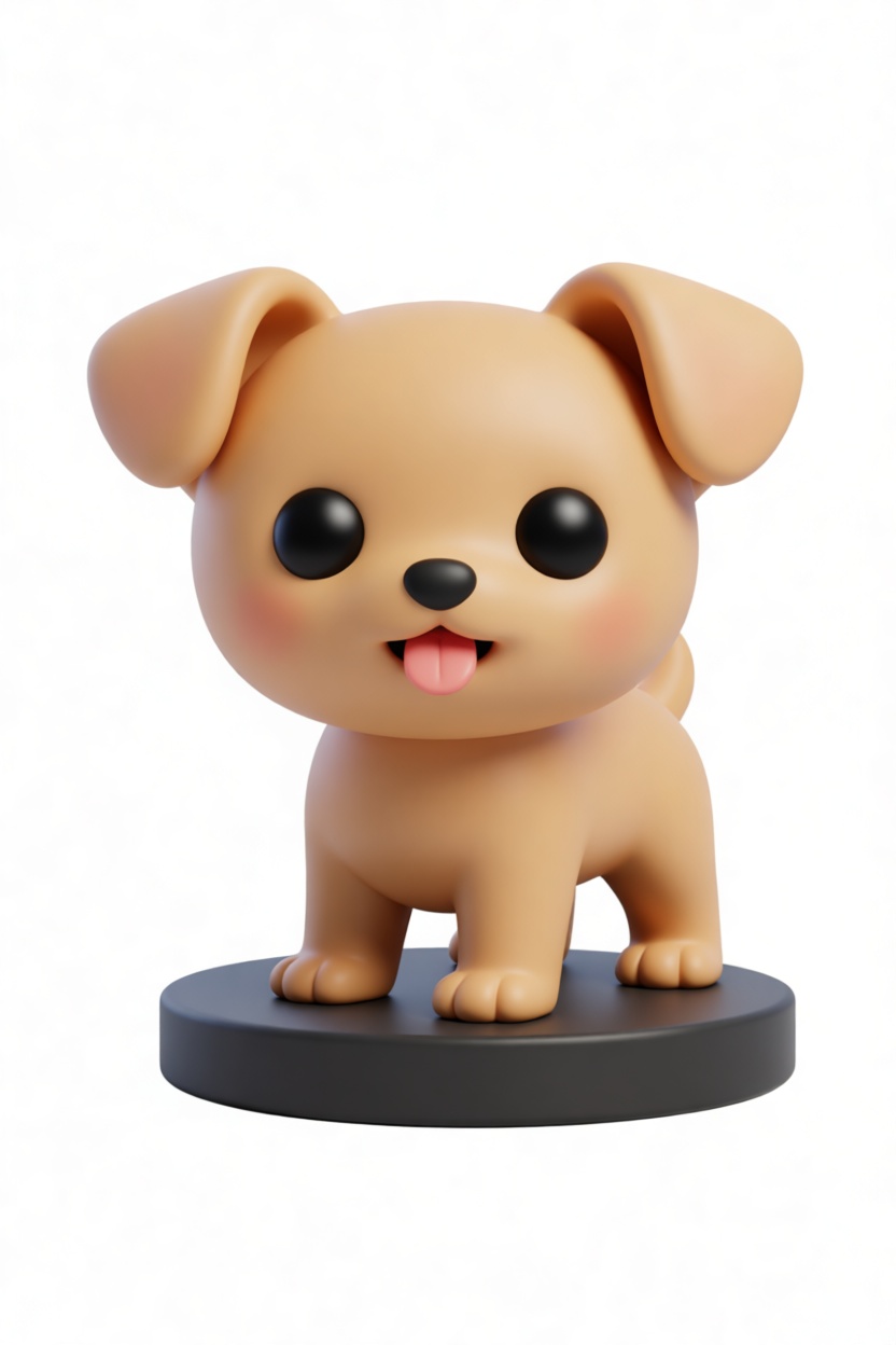 Cute Puppy Figurine STL – Free 3D Print Model | Remeshy