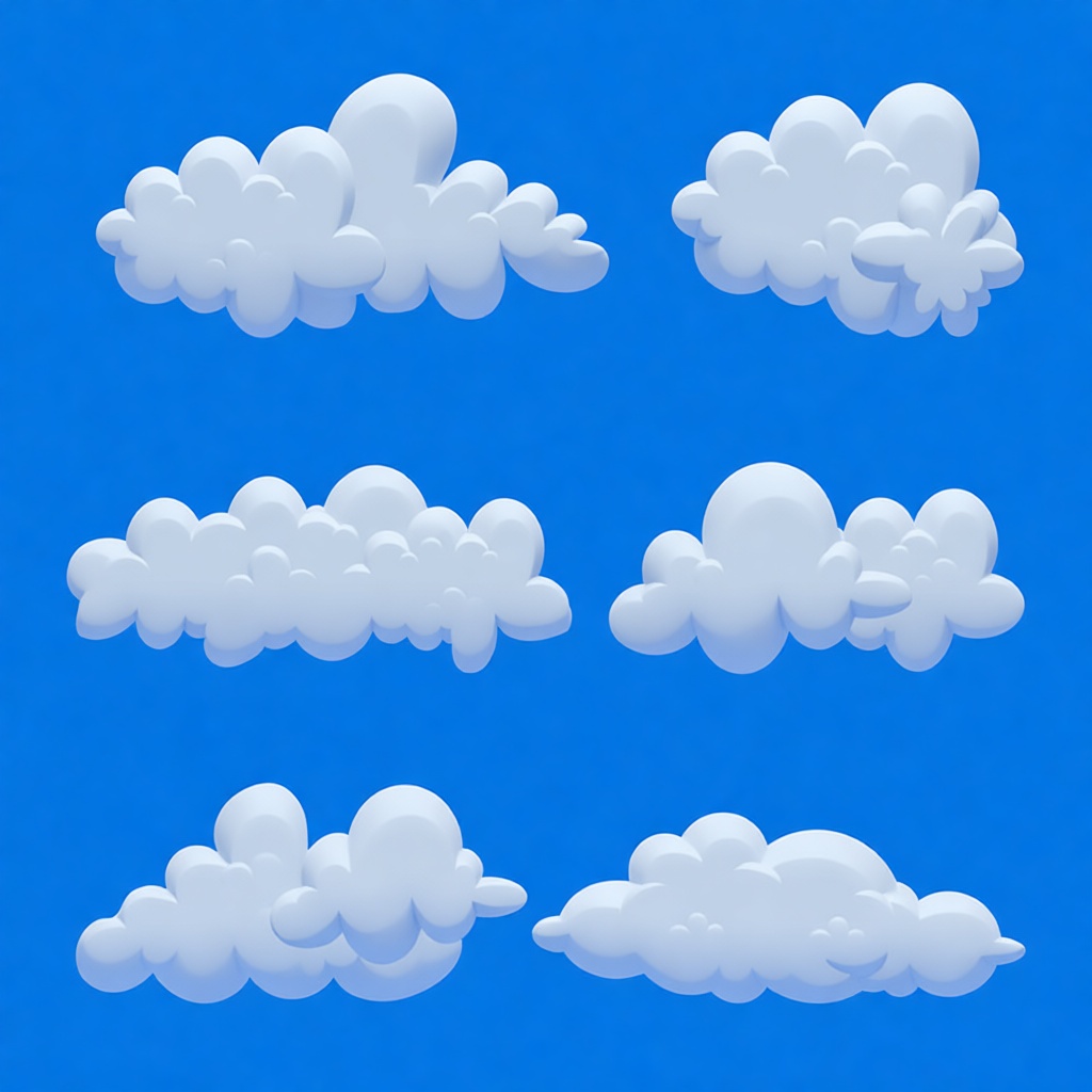 Stylized Cloud Models STL – Free 3D Print Model | Remeshy