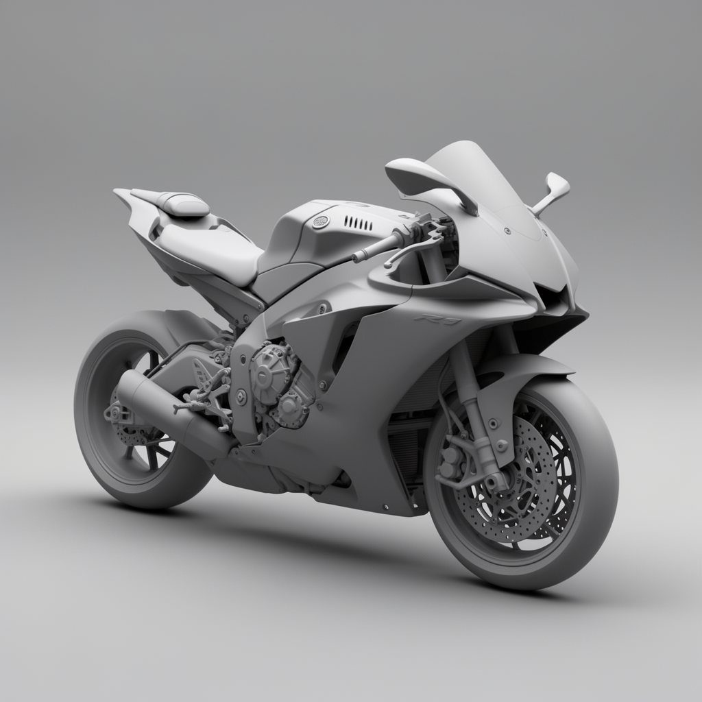 Yamaha R1M Motorcycle Model STL – Free 3D Print Model | Remeshy