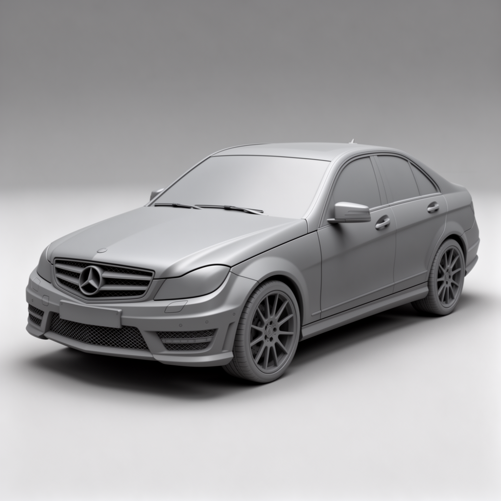 Mercedes Benz W204 AMG Model STL – Free 3D Print Model | Remeshy