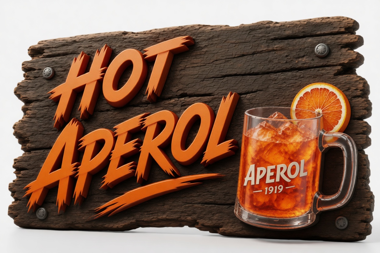 Hot Aperol Cocktail Sign STL – Free 3D Print Model | Remeshy