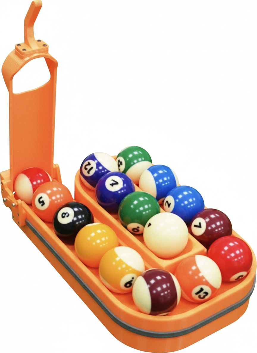 Pool Ball Rack Stand STL – Free 3D Print Model | Remeshy