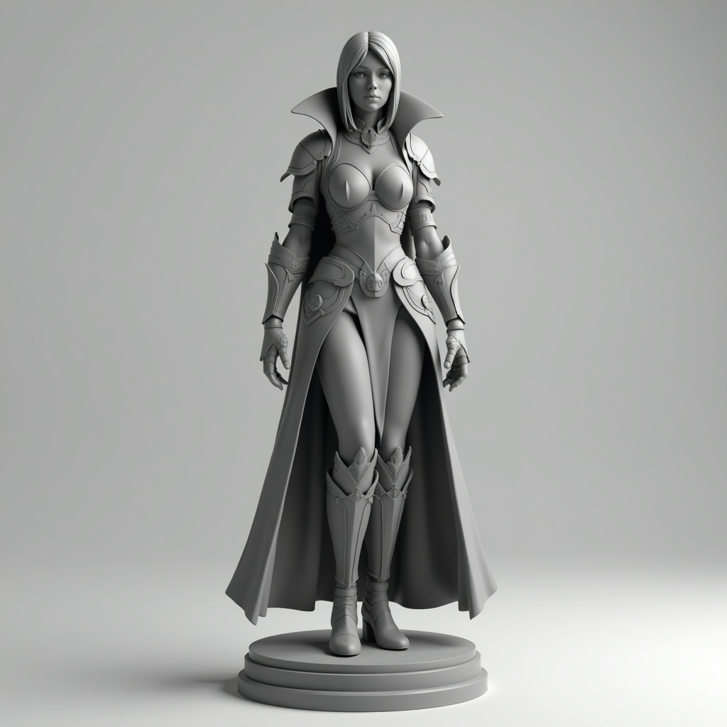 Armored Female Vampire STL – Free 3D Print Model | Remeshy
