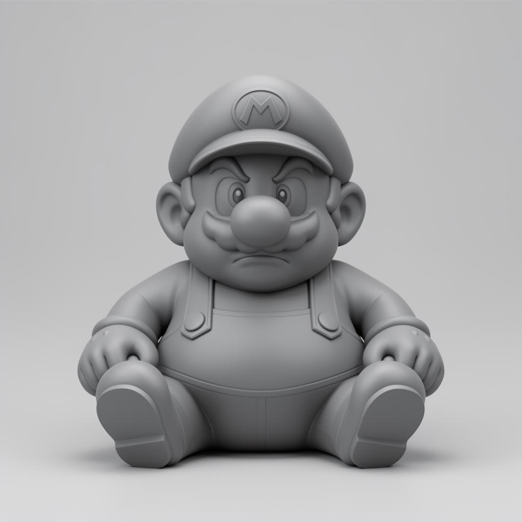 Angry Super Mario Figurine STL – Free 3D Print Model | Remeshy