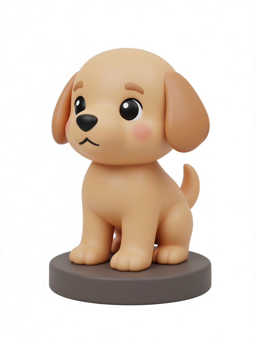 Cute Puppy Figurine STL – Free 3D Print Model | Remeshy