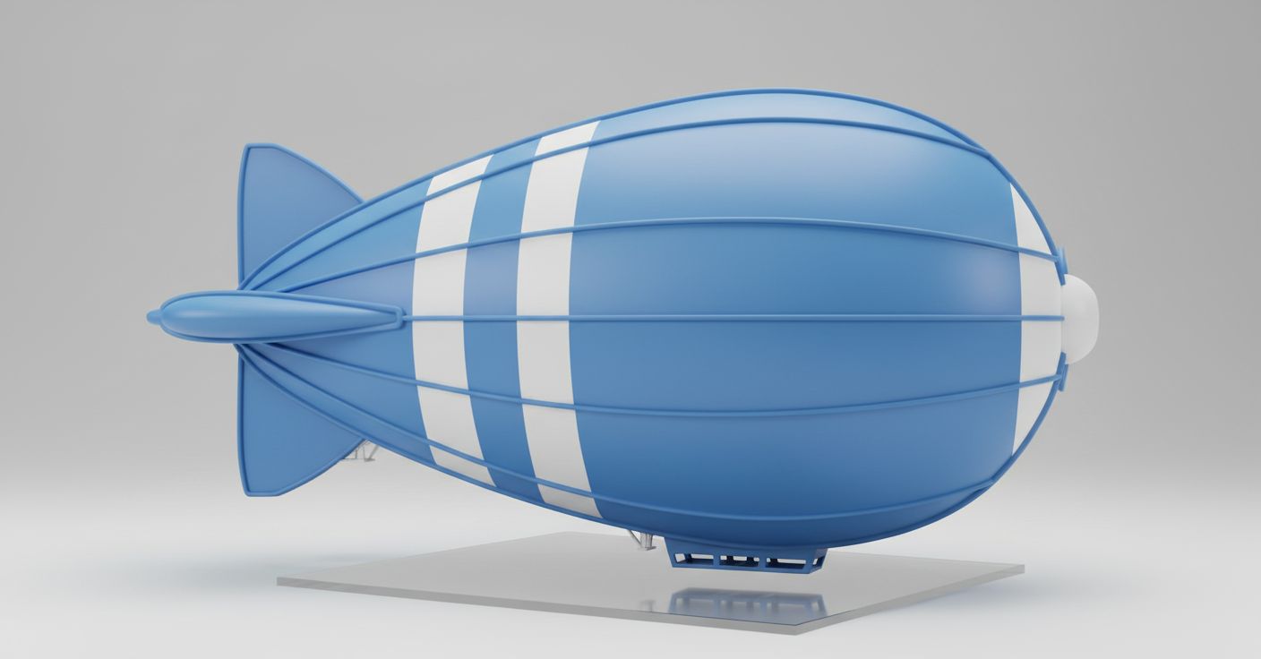 Blue Zeppelins Airship Model STL – Free 3D Print Model | Remeshy
