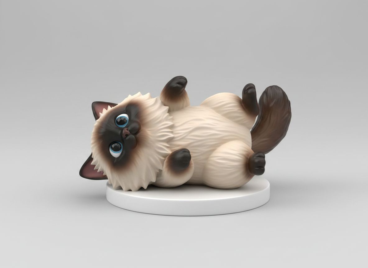 Ragdoll Cat Figurine STL – Free 3D Print Model | Remeshy