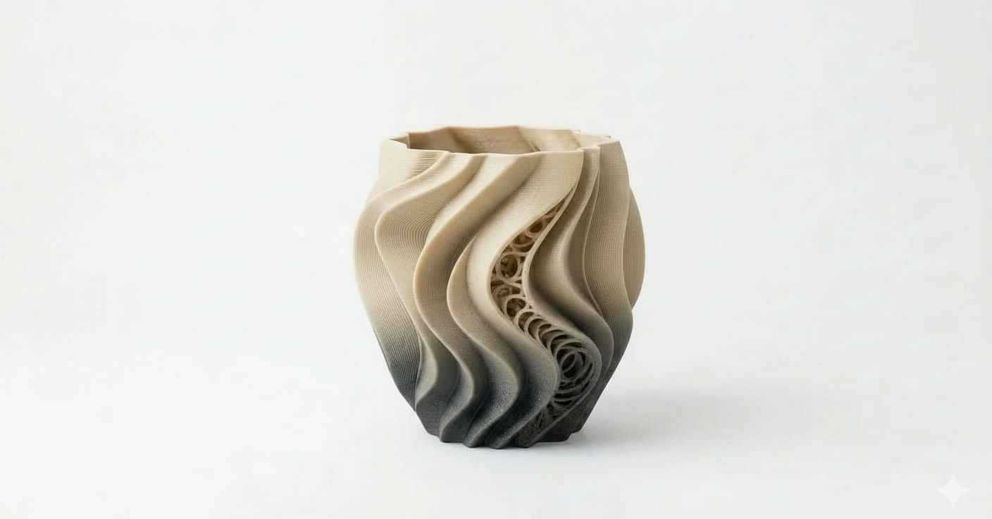 Wave Pattern Vase STL – Free 3D Print Model | Remeshy