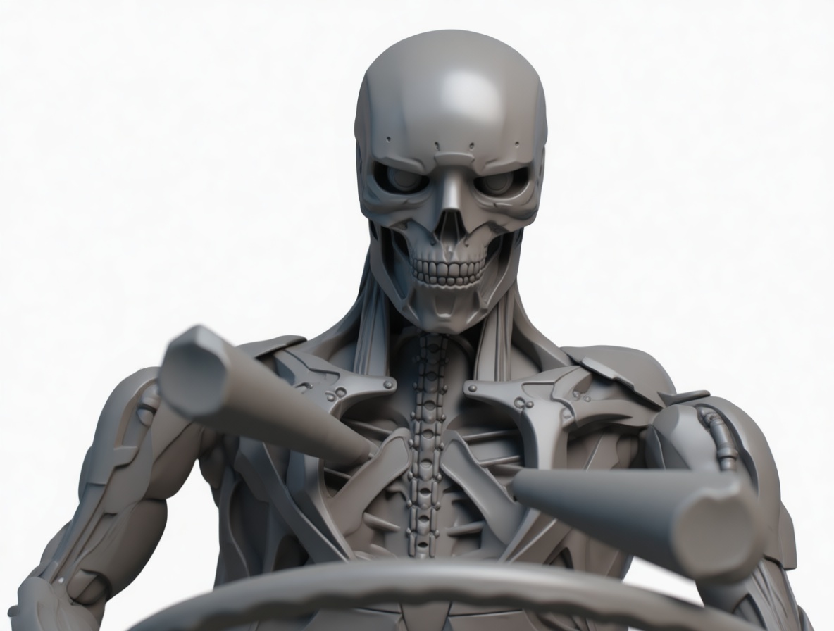 Terminator Endoskeleton Bust STL – Free 3D Print Model | Remeshy