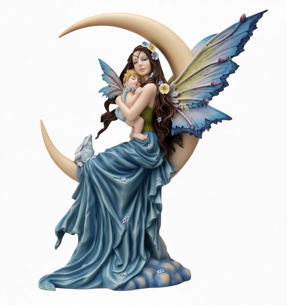 Fairy Mother and Child Figurine STL – Free 3D Print Model | Remeshy