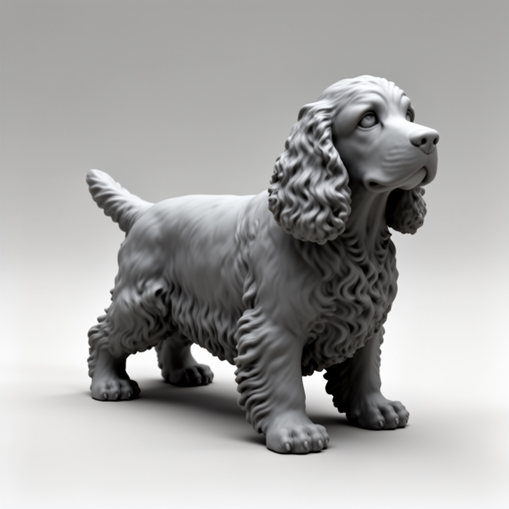 Cocker Spaniel Figurine STL – Free 3D Print Model | Remeshy