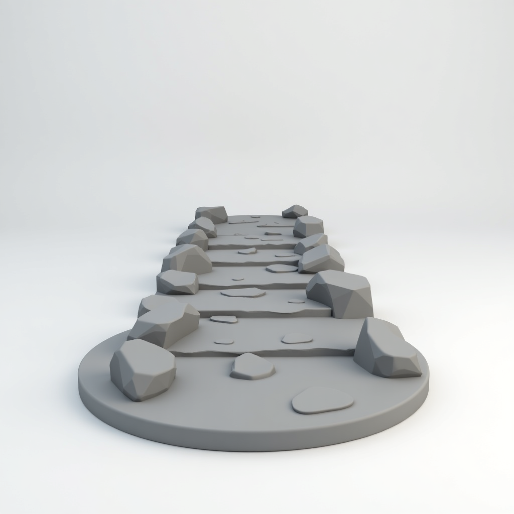 Rock Pathway Design STL – Free 3D Print Model | Remeshy