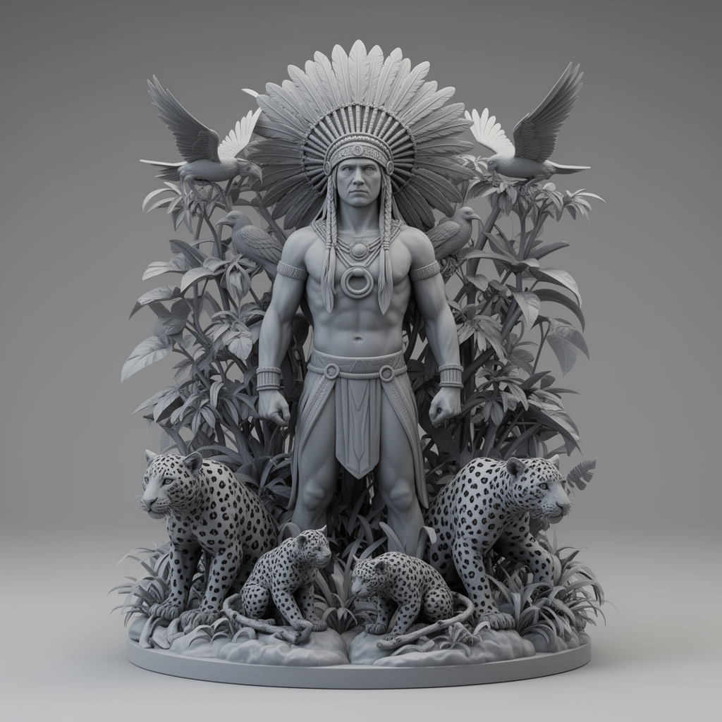 Amazonian Indigenous Bust STL – Free 3D Print Model | Remeshy