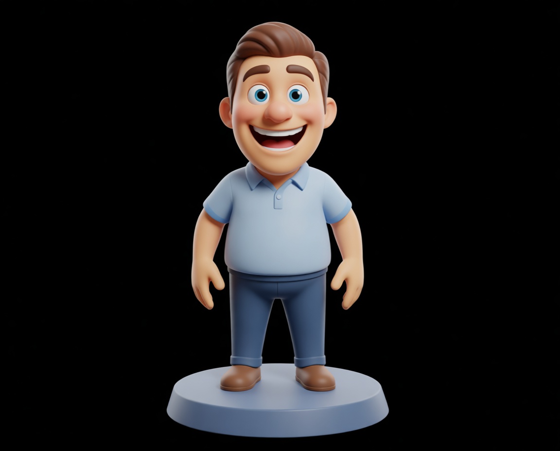 Happy Man Figurine STL – Free 3D Print Model | Remeshy