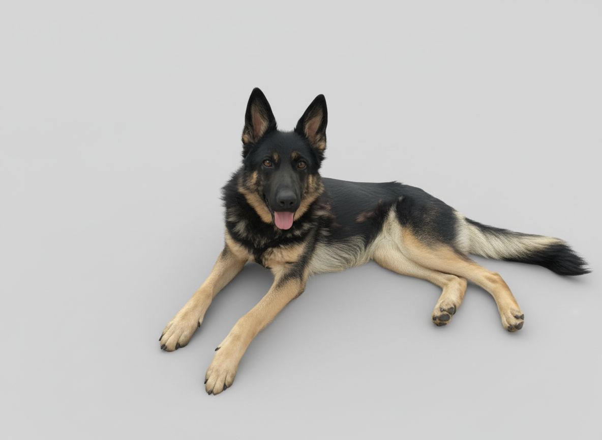 Realistic German Shepherd Model STL – Free 3D Print Model | Remeshy