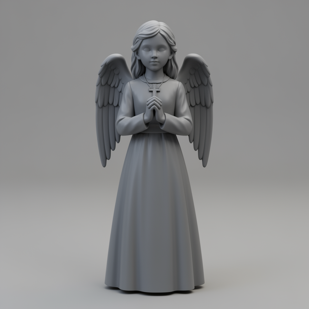 First Communion Girl Figurine STL – Free 3D Print Model | Remeshy