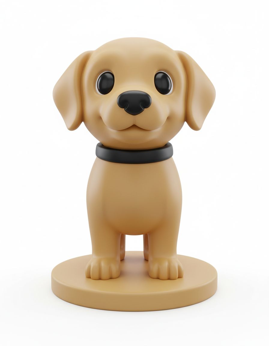Cute Cartoon Labrador STL – Free 3D Print Model | Remeshy
